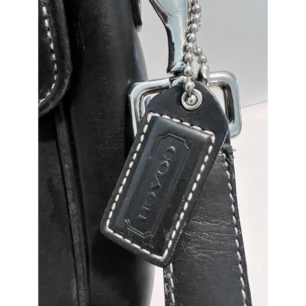 Coach Lexington, Black, Leather Briefcase/Laptop Bag, silver hardware, preowned - Picture 12 of 12